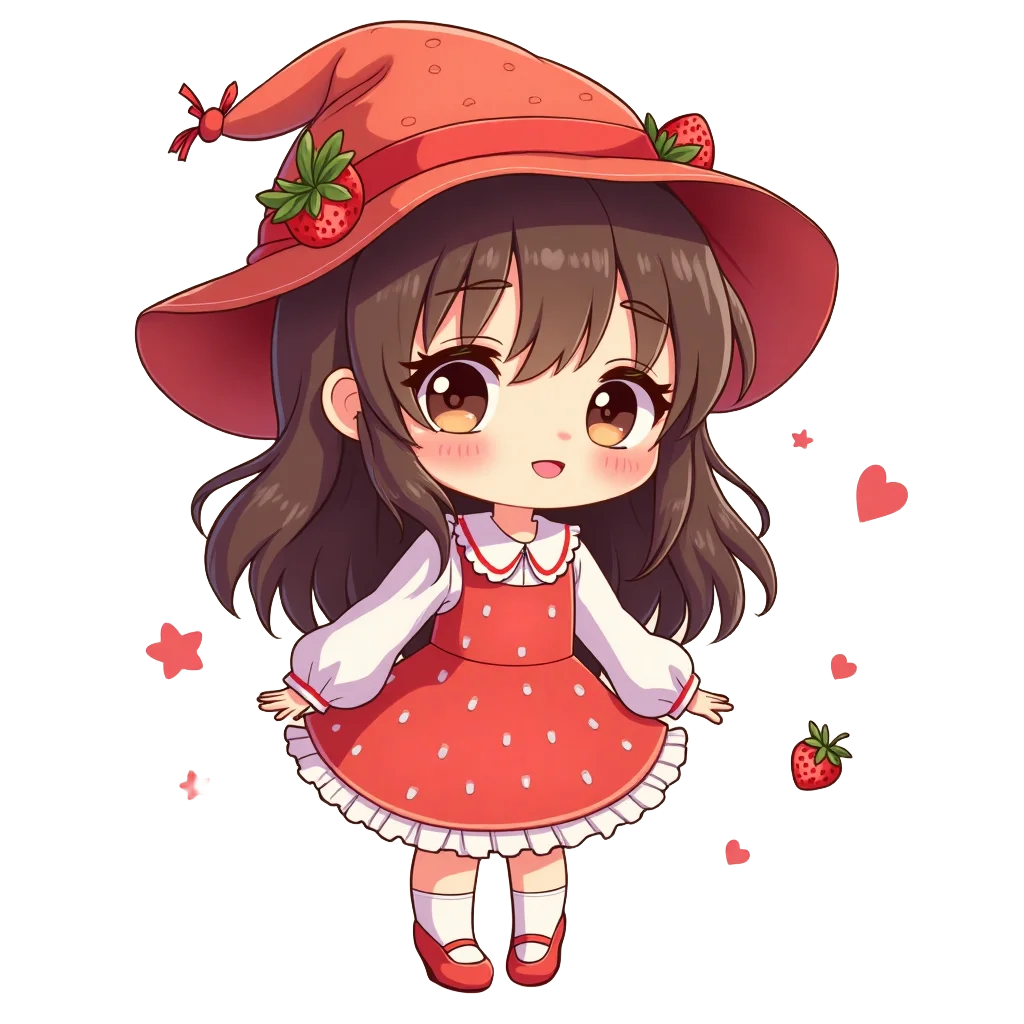 Charming Strawberry Girl